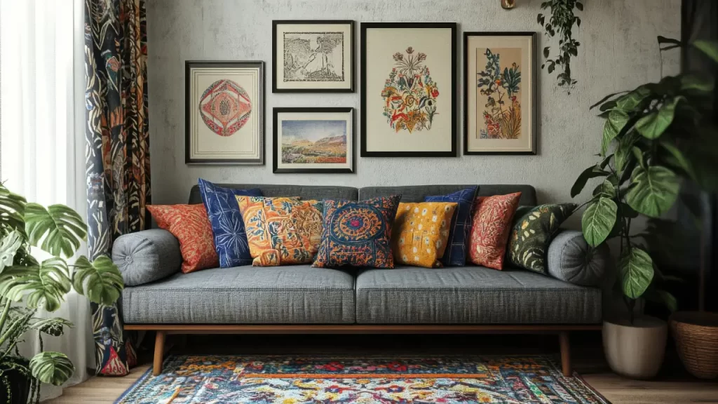 mude a decoração apenas trocando almofadas, cortinas e tapetes